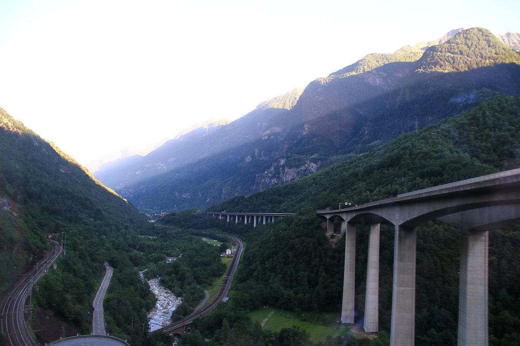 Switzerland from a train